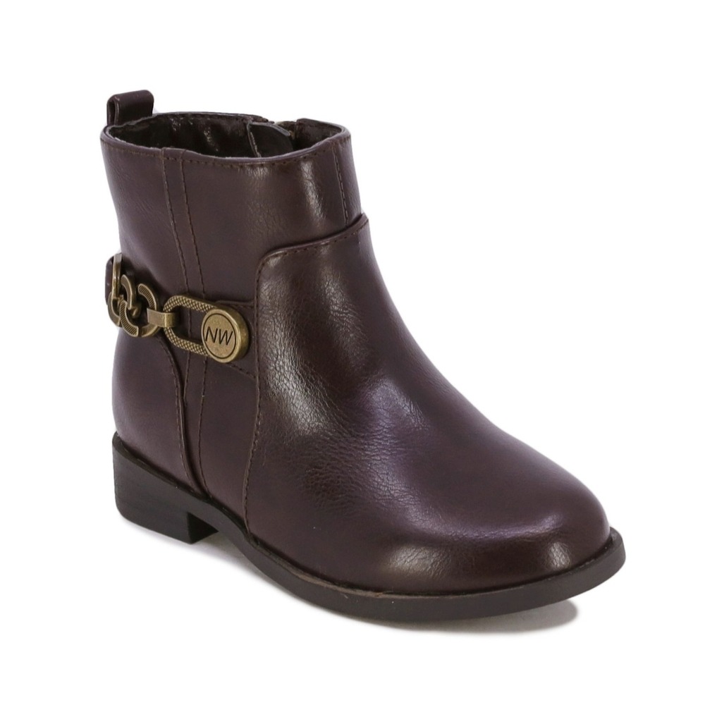 Nine West Toddler Girls Lil Amara Bootie - Brown - Size 8M